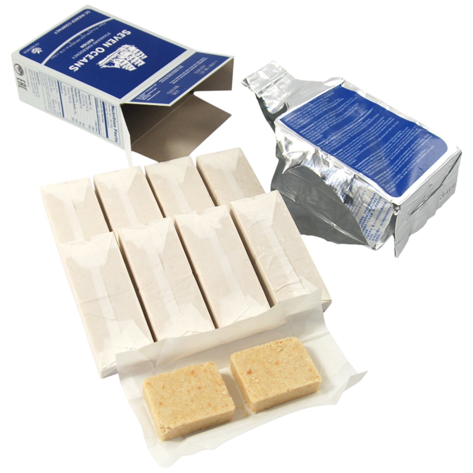 Seven Oceans HALAL 500g Emergency Food Ration Meal NATO Survival MRE 9 Bars Cookies Biscuits