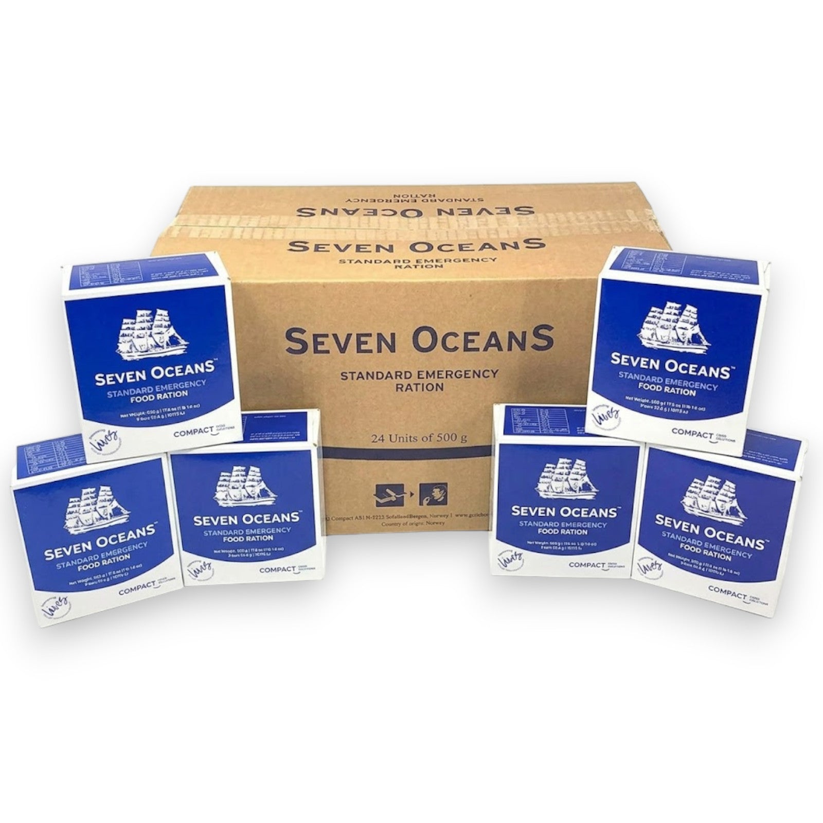 Seven Oceans HALAL 24pcs. 500g Emergency Food Ration Meal NATO Survival MRE Bars