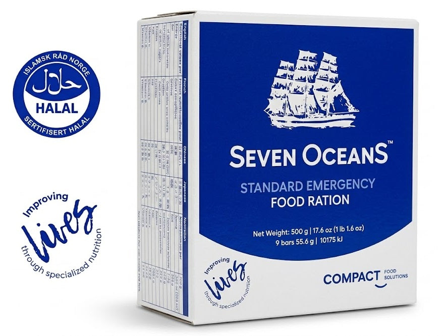 Seven Oceans HALAL 24pcs. 500g Emergency Food Ration Meal NATO Survival MRE Bars